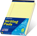 WritePads Legal Pad 8.5"x14" Note Pad, Wide Ruled Writing Pad, Canary Paper by WritePads