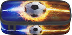 SNAPMADE Boys Pencil Case with Soccer Ball Printed, Cool Portable Pen Bag Pouch - Image 5