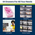 Akro-Mils 64-Drawer Plastic Drawer Storage Cabinet - Image 6