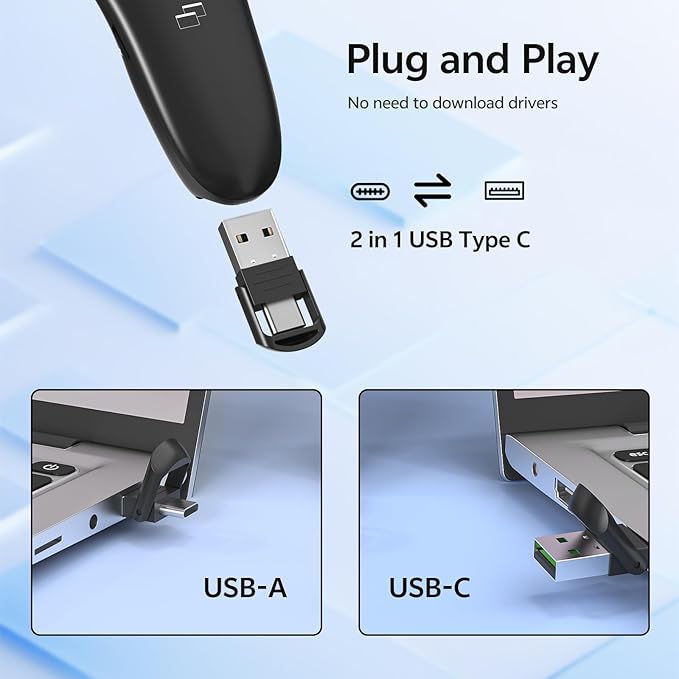 Presentation Clicker with 4 Cases: PowerPoint Wireless Presenter Remote USB - Image 4