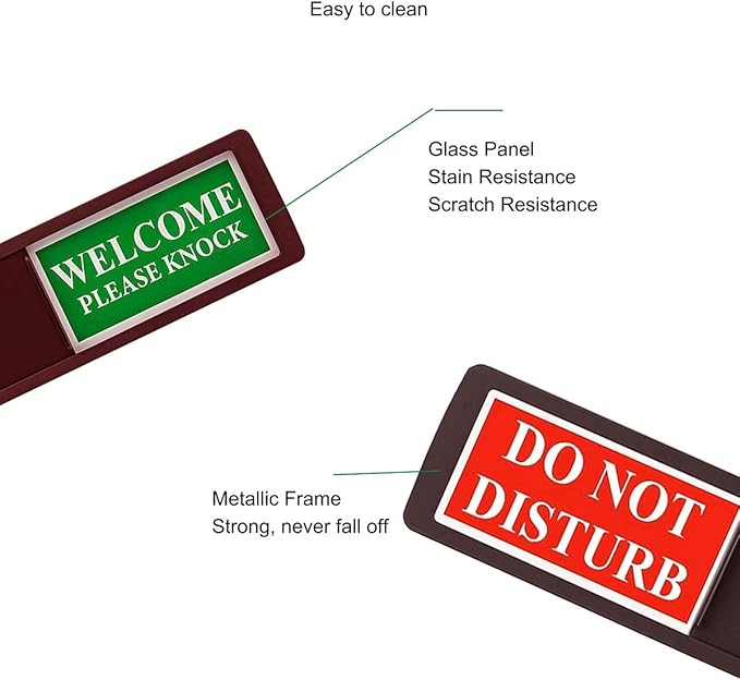 Do Not Disturb Sign & Please Knock Sign – Non-Scratch Magnetic Door Hanger - Image 3