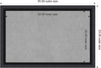 Amanti Art Black Framed Magnetic Board 23x35 Large Vision Board - Image 3