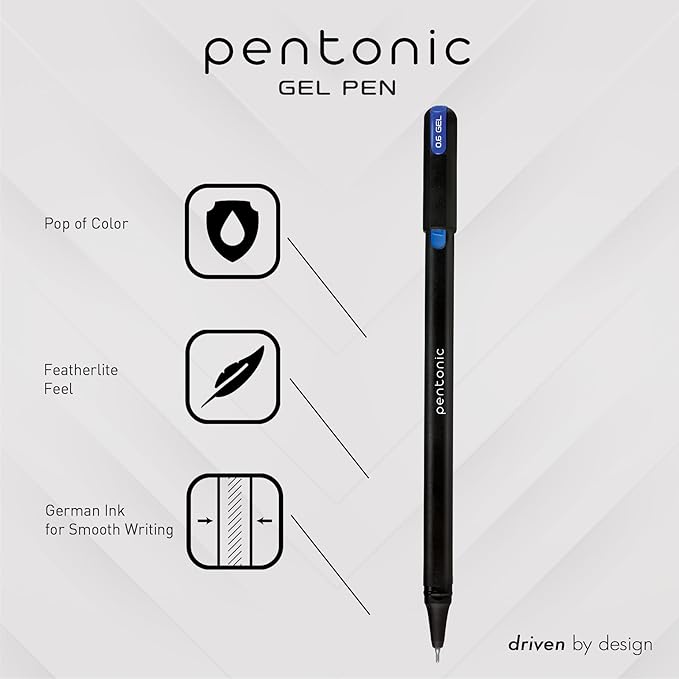 Pentonic Gel Pens, 0.6 mm Fine Point, Smooth Writing - Image 2