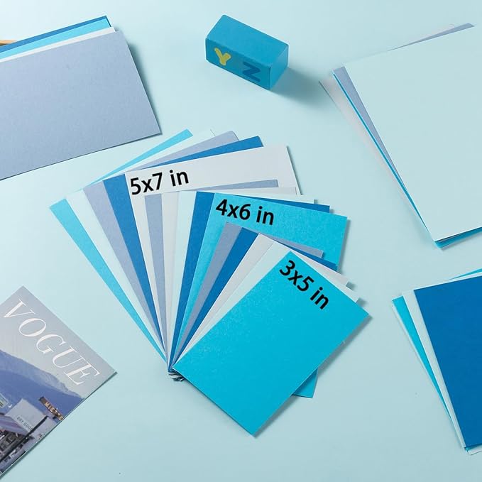 50 Sheets 4x6 Colored Cardstock Paper 5 Colors Blank Flash Cards, 250 GSM Heavy - Image 6