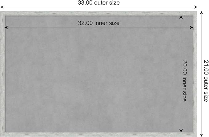 Amanti Art Silver Framed Magnetic Board 21x33 Large Vision Board - Image 3
