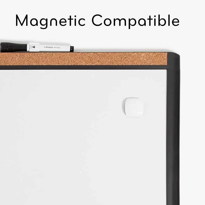 U Brands Contempo Magnetic Dry Erase Board, PINIT White Board, Mini Eraser - Image 4