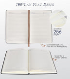 Biuwory Lined Journal Notebook for Women Men, 256 Pages A5 Hardcover Leather - Image 5