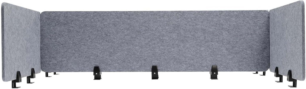 ReFocus Raw Clamp-On Acoustic Desk Divider Mounted Privacy Panel Set – Reduce