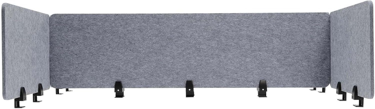 ReFocus Raw Clamp-On Acoustic Desk Divider Mounted Privacy Panel Set – Reduce