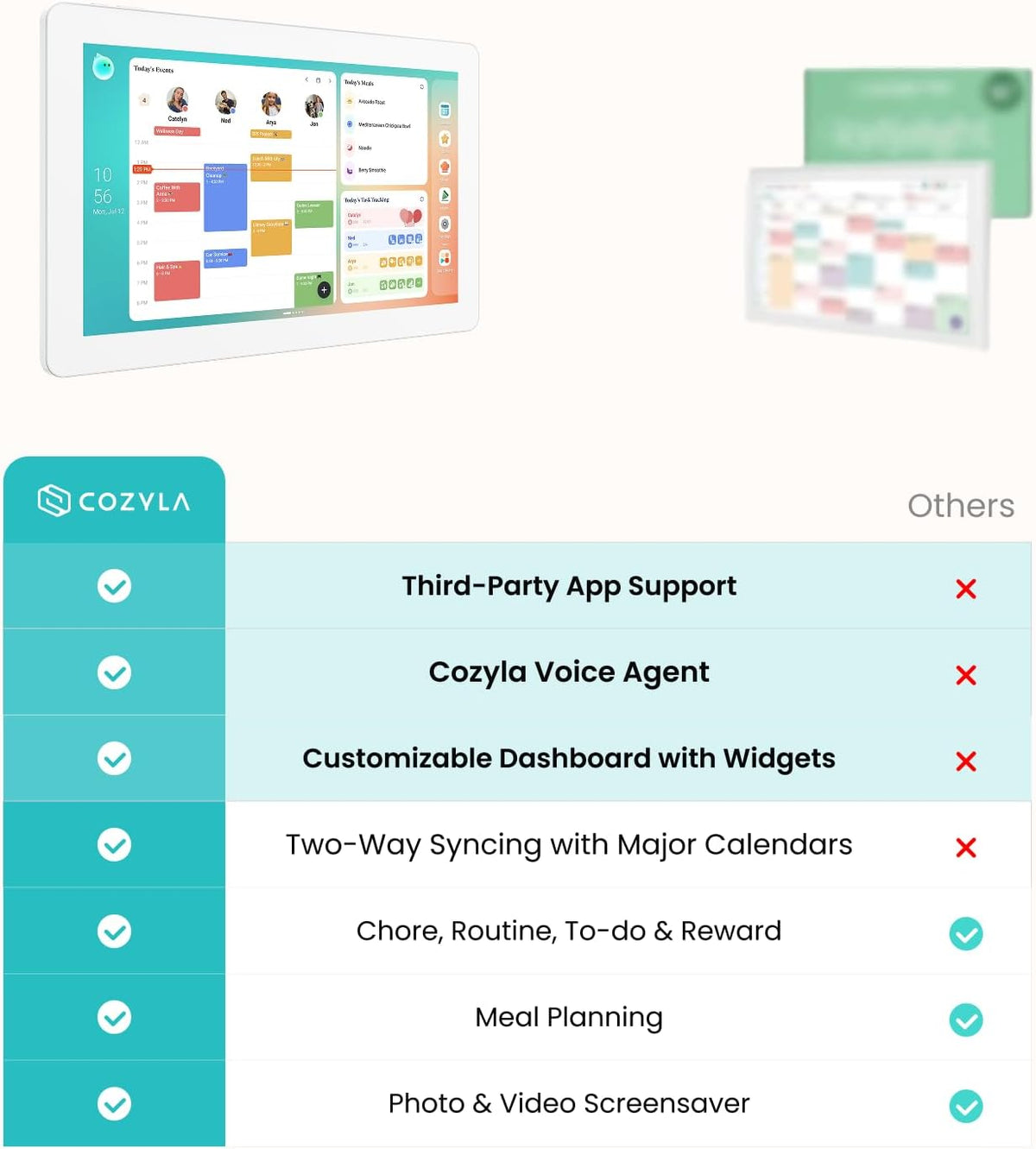 Cozyla Calendar Plus 2: 15.6" Smart Digital Calendar with Google Play Store