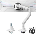 monTEK Single Monitor Arm with USB A/C, Ultrawide Monitor Stand