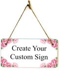 Signs ByLITA Peony Blush Personalized Hanging Wall or Door Sign | Custom Signage by SignsByLITA
