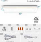Leetdud LED Under Cabinet Lighting Hardwired or Plug in, 16 Inch 8W, Dimmable 5 - Image 9