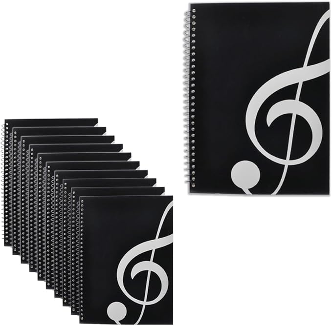 10 Pcs Music Notebook, Music Staff Notebook, 50 Sheets/100 Pages Blank Sheet by Unknown