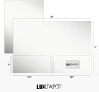 LUXPaper 9" x 12" Presentation Folders | Two Pocket | White Gloss | 14pt. Cover - Image 3