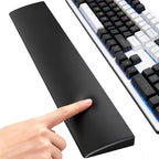 Silicone Wrist Rest for Full-Sized Mechanical Keyboards - Honeycomb Anti-Slip Base, 17.6-Inch Palm Support for Ergonomic Typing and Pain Relief (Ivory White, 17.6)
