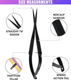 Cross Edge Spring Scissors 5 Inch straight Stainless Steel Precision Eyebrow & - Image 6
