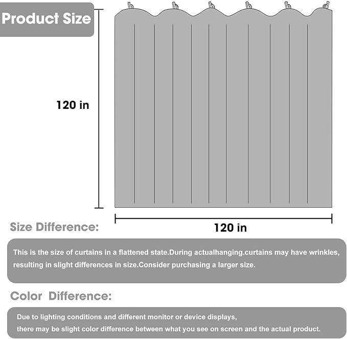 Cbsroro Room Divider Blackout Curtain Track Curtains Wall Dividers Panels Screen - Image 2