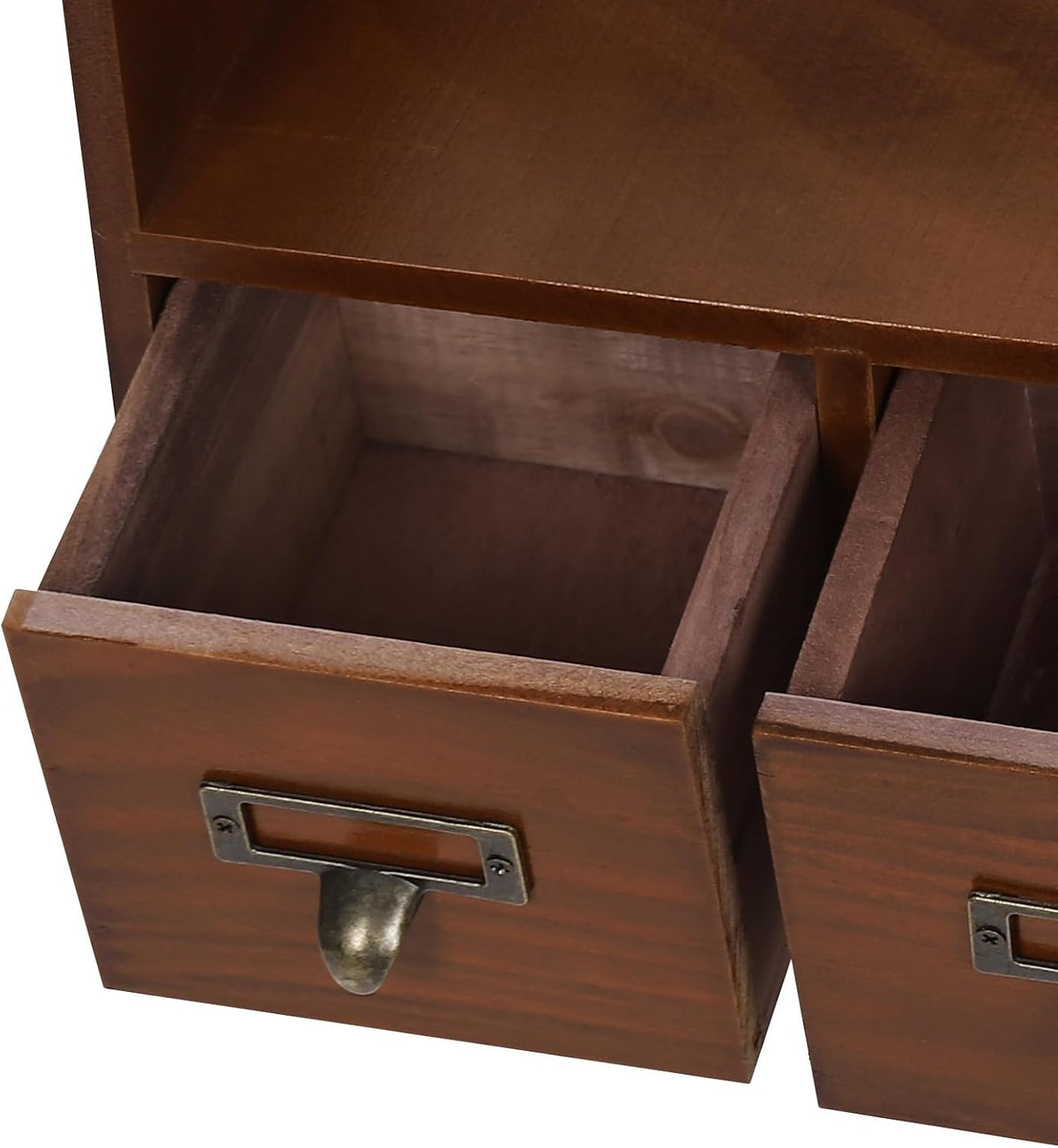 Desk Organizer with 3 Drawers, Wooden Apothecary Cabinet Desktop Storage Shel...