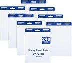 Comix Sticky Easel Pad, 25 x 30 Inches Flip Chart Paper by Comix