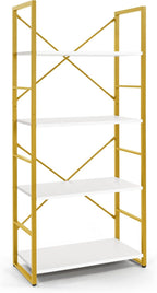 CAPHAUS 4 Tier Bookshelf, Bookcase Shelf Storage Organizer, Living Room - Image 8