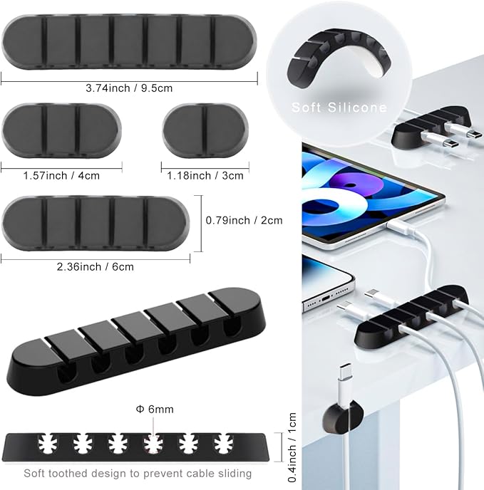 ZIIYAN 163 PCS Cable Management Kit, 3 Wire Organizer Sleeve, 8 Self Adhesive - Image 2