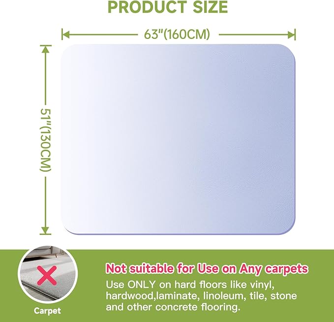 SOONAN Office Chair Mat for Hardwood Floor, 0.08" Thickness Heavy Duty - Image 7