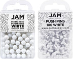 JAM PAPER Colorful Push Pins by JAMPaper