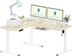 FLEXISPOT L Shaped Standing Desk, 63 x 55 Inch Electric Height Adjustable by FlexiSpot