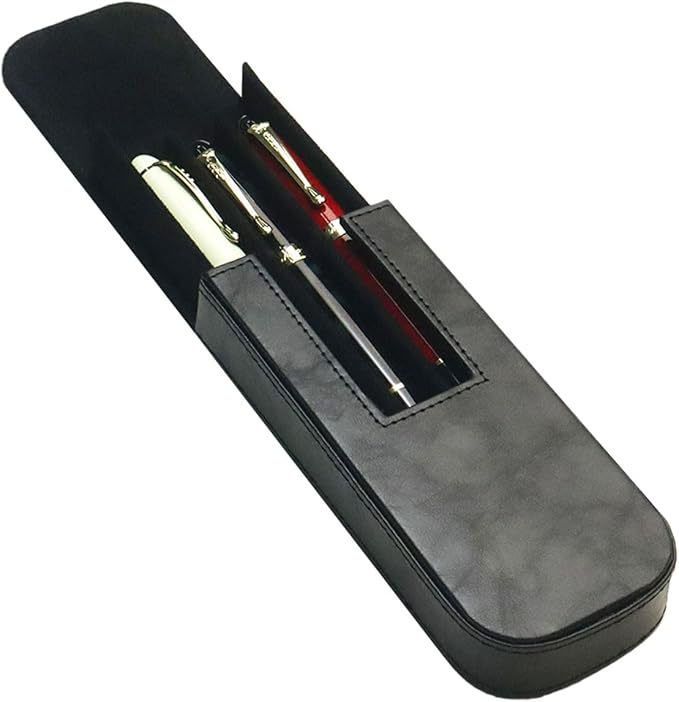 MIVLXLX Leather Triple Pen Case Pencil Pouch Holder - Image 6