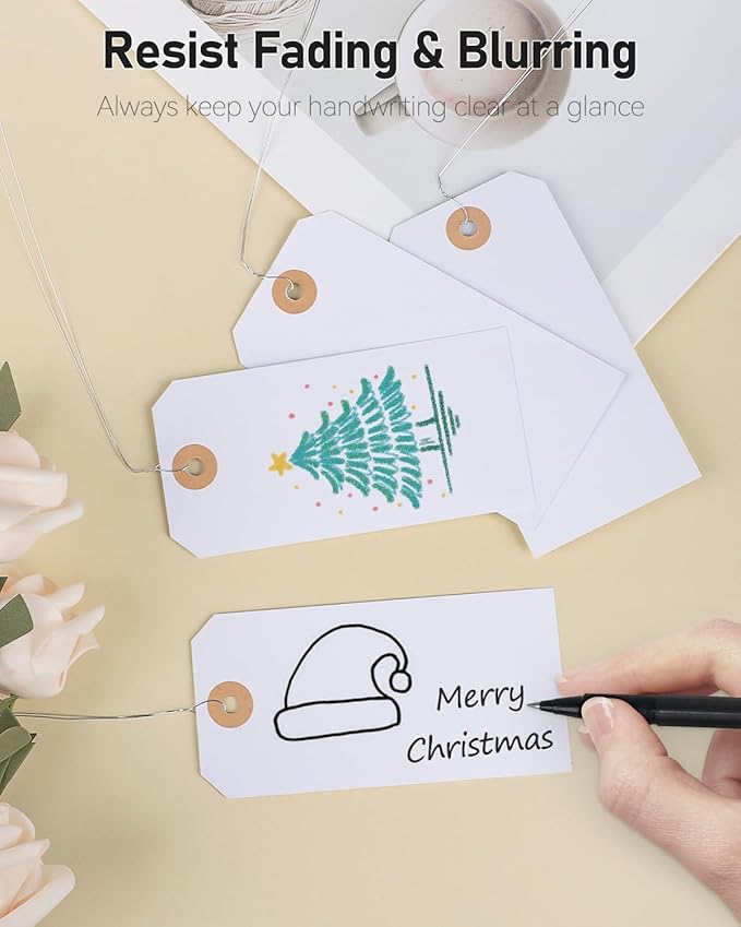 Uniclife 100 Pcs Manila Tags White Blank Shipping Tags - Image 4