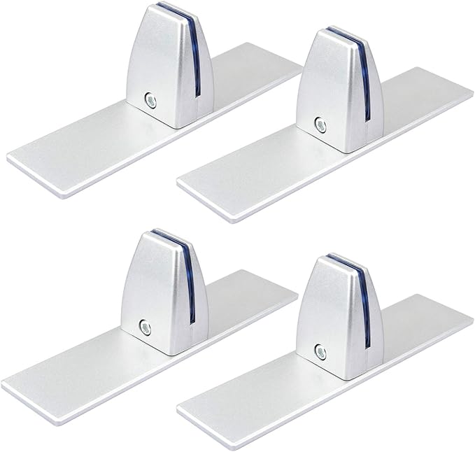 4 Pack T Shaped Office Desk Partition Clamp, Aluminum Sneeze Guard Bracket by MOUNTAIN_ARK