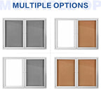 SWANCROWN Weather Resistant Enclosed Bulletin Board Gray Fabric Displays Boards - Image 5