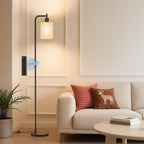 sibrille floor lamp with linen shade, dimmable tall, main product view
