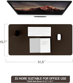 YSAGi Non-Slip Leather Desk Pad, Waterproof Laptop Computer Desk Keyboard Mat - Image 7