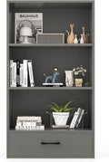 LOKO 4-Tier Bookcase with Storage Drawer, Modern Organizer Display Storage by LOKO