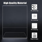 xydstay 12pack 8.5x11 Acrylic, L Shape Clear Plastic, Menu Holder, Unbreakable - Image 3