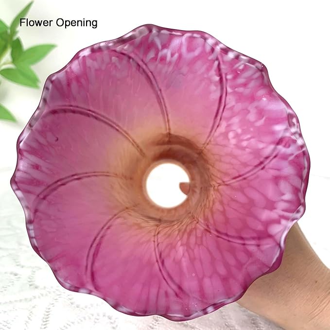 Bieye LS21 Lily Flower Blown Glass Lampshade - Image 3