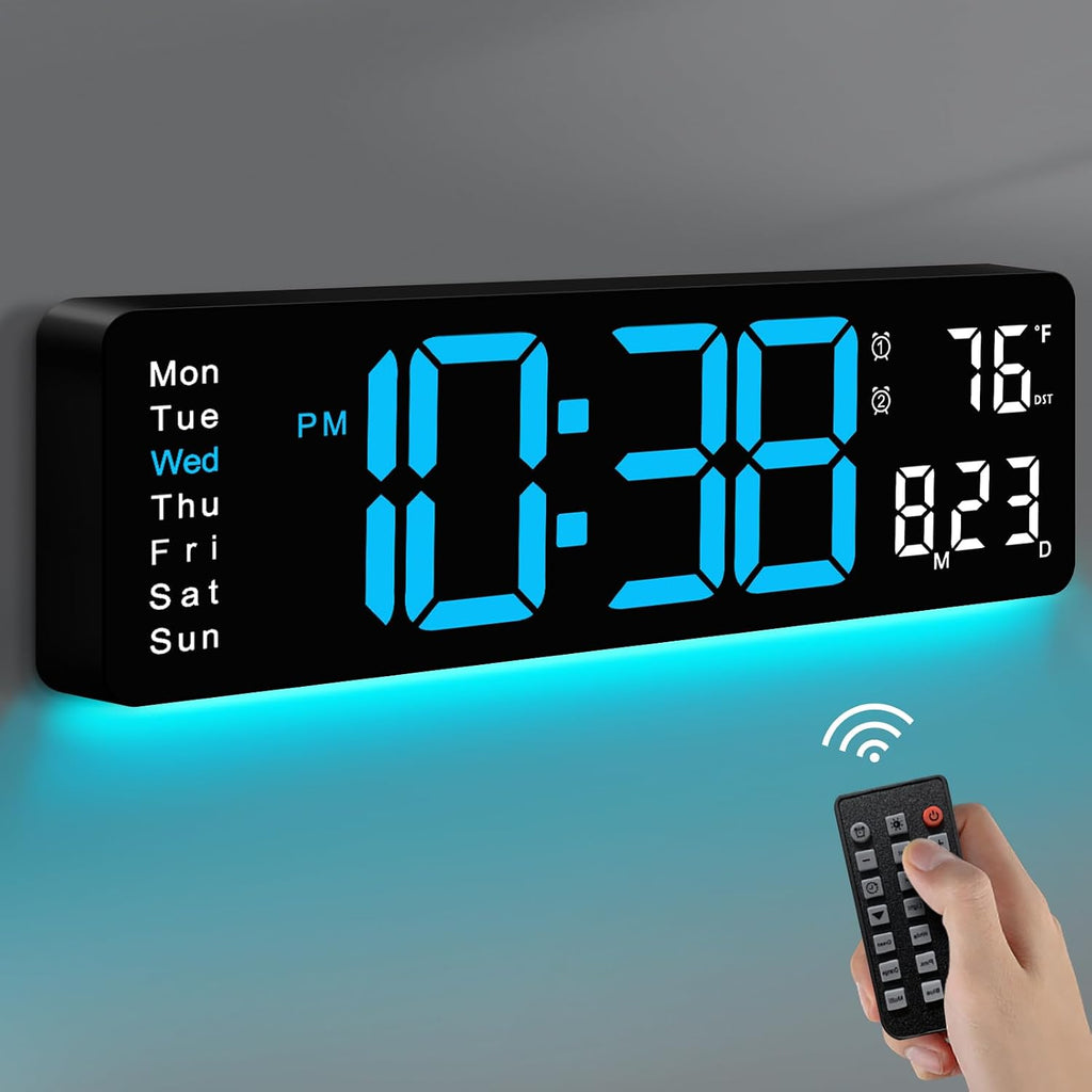 mashi digital wall clock, 16" large display digital, main product view
