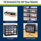 Akro-Mils 16-Drawer Plastic Drawer Storage Cabinet - Image 4