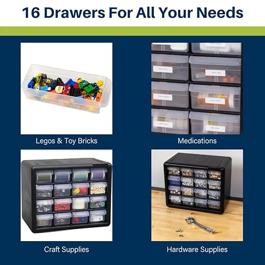 Akro-Mils 16-Drawer Plastic Drawer Storage Cabinet - Image 4