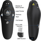 Rechargeable Presentation Clicker Wireless Presenter Remote USB Control - Image 8