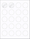 Methdic 1.5" Diameter High Visibility Printable Round Labels，Matte White，600 by Methdic