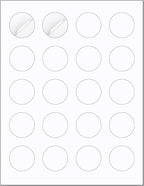 Methdic 1.5" Diameter High Visibility Printable Round Labels，Matte White，600 by Methdic