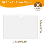 NIUBIER Storage Bin Labels, 36 Pack Clear Adhesive Pockets, Index Card Holder - Image 2