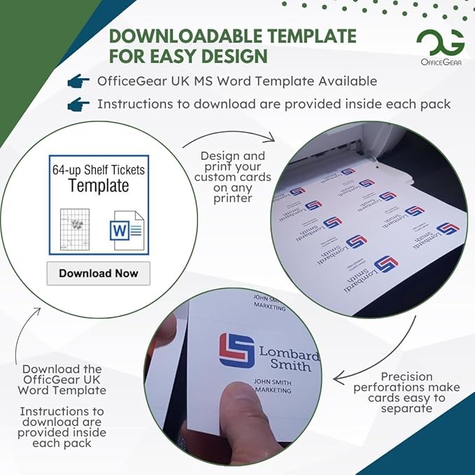 OfficeGear Shelf Edge Barcode Price Ticket Labels 64-up 37x26mm Custom - Image 5