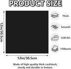 15 Sheets Black Cardstock 12"x12", 250gsm/90lb Heavyweight Cardstock Paper - Image 2