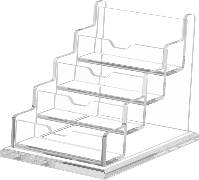 NIUBEE Clear Business Cards Holders 4 Tier Acrylic Card Holder by NIUBEE
