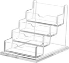NIUBEE Clear Business Cards Holders 4 Tier Acrylic Card Holder by NIUBEE