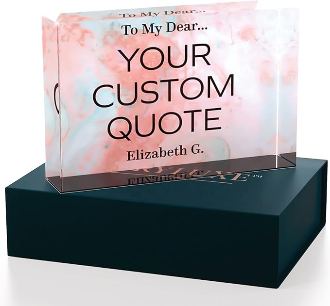 Personalized Gifts, Custom Quote Block Letter Board, Crystal-Clear Acrylic - Image 3